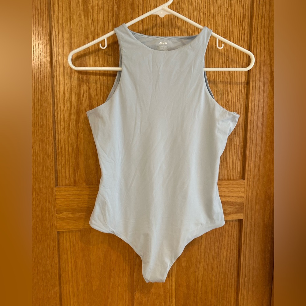 Skims Blue Opal Fits Everybody High Neck Body Suit M - Picture 2 of 7
